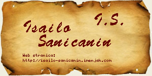 Isailo Saničanin vizit kartica